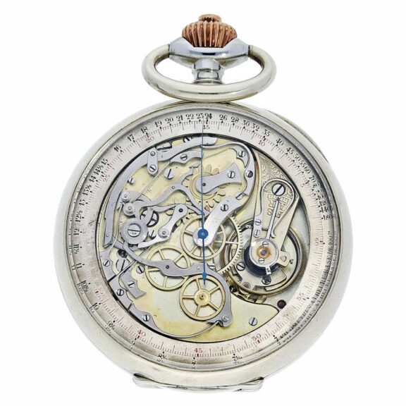 Swiss rare double sided chronograph pocket watch Circa 1906 Swiss rare double sided chronograph pocket watch Circa 1906