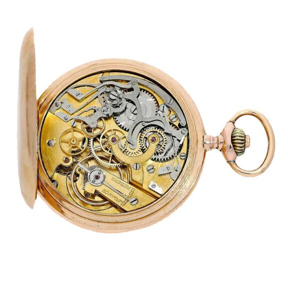 Swiss rare 14k gold chronograph "Compteur" Circa 1910 Swiss rare 14k gold chronograph "Compteur" Circa 1910