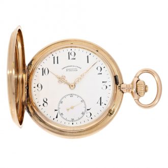Fine German 14 Carat gold hunter cased watch Circa 1900