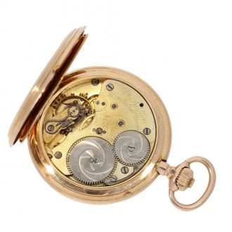 Fine German 14 Carat gold hunter cased watch Circa 1900
