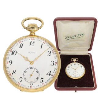 Swiss 18 Carat precision pocket watch with original box Circa 1930