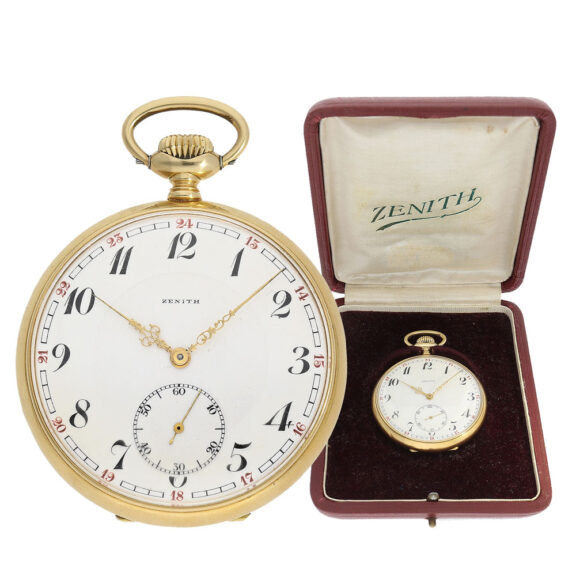 Swiss 18 Carat precision pocket watch with original box Circa 1930
