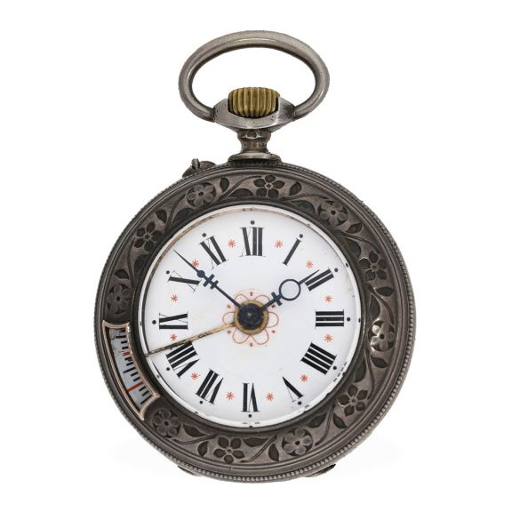 Swiss silver “The Cricket Alarm Watch” in very old case Circa 1890 Swiss silver “The Cricket Alarm Watch” in very old case Circa 1890