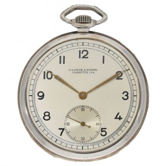 German silver dress watch with original box and papers Circa 1950