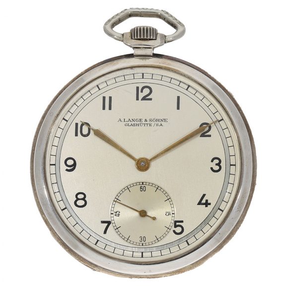 German silver dress watch with original box and papers Circa 1950