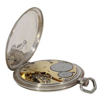 German silver dress watch with original box and papers Circa 1950