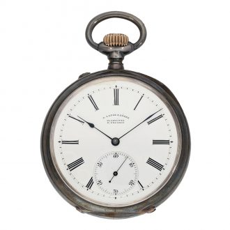 German silver precision pocket watch with lever escapement Circa 1902