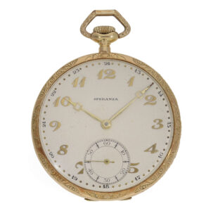 Swiss 14 carat gold elegant Art Deco dress watch Circa 1930
