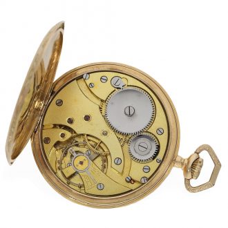 Swiss 14 carat gold elegant Art Deco dress watch Circa 1930