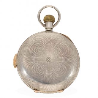 Swiss silver large and heavy quarter repeating lever Circa 1890