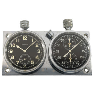 Swiss chrome plated dashboard watch with race timer Circa 1945