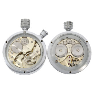 Swiss chrome plated dashboard watch with race timer Circa 1945