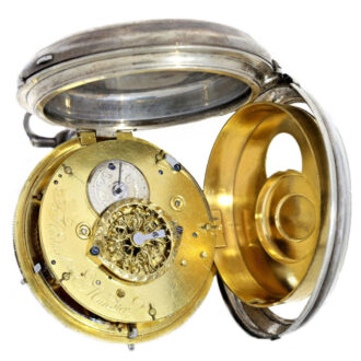 A German silver high-class verge movement Circa 1800