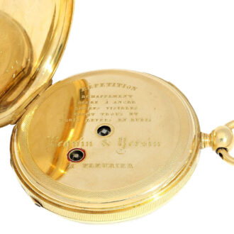 Swiss gold lever repeating pocket watch Circa 1830