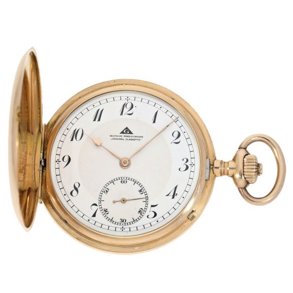 Classic German 14K gold hunting cased lever watch Circa 1918