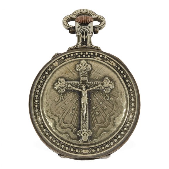 French silver pocket watch for Catholic priests Circa1880 French silver pocket watch for Catholic priests Circa1880
