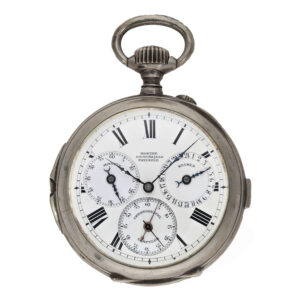 Swiss silver technically interesting split seconds chronograph Circa 1890
