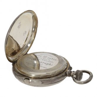 Swiss silver technically interesting split seconds chronograph Circa 1890 Swiss silver technically interesting split seconds chronograph Circa 1890