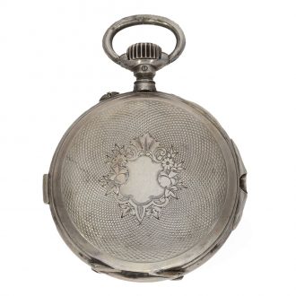 Swiss silver technically interesting split seconds chronograph Circa 1890 Swiss silver technically interesting split seconds chronograph Circa 1890