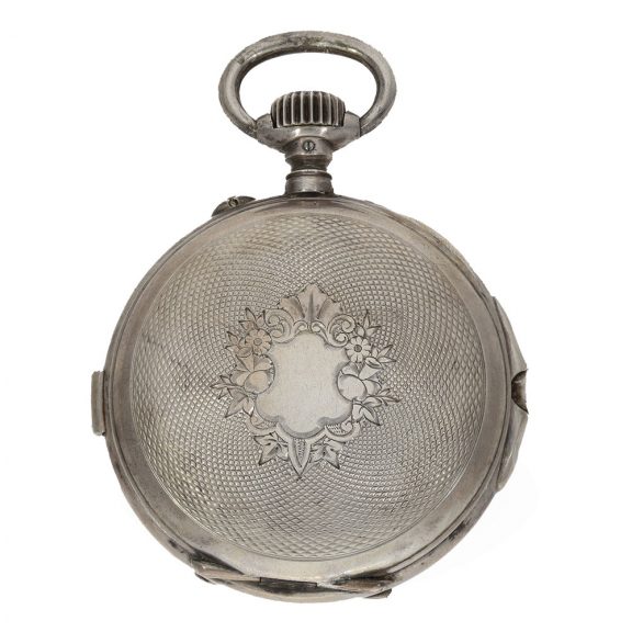 Swiss silver technically interesting split seconds chronograph Circa 1890 Swiss silver technically interesting split seconds chronograph Circa 1890