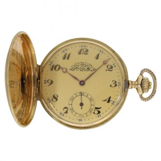 Swiss 14 carat gold full hunter cased watch Circa 1930