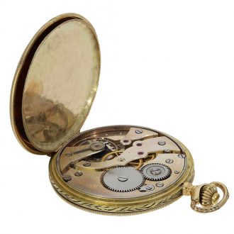 Swiss 14 carat gold full hunter cased watch Circa 1930