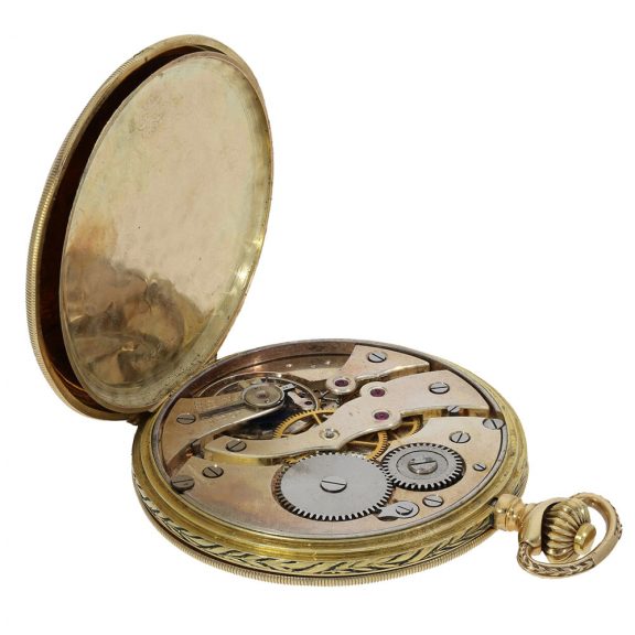 Swiss 14 carat gold full hunter cased watch Circa 1930 Swiss 14 carat gold full hunter cased watch Circa 1930