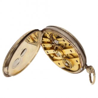 Swiss metal captain's watch with compass Circa 1850