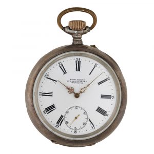 Swiss silver exceptionally large anker chronometer Circa 1895