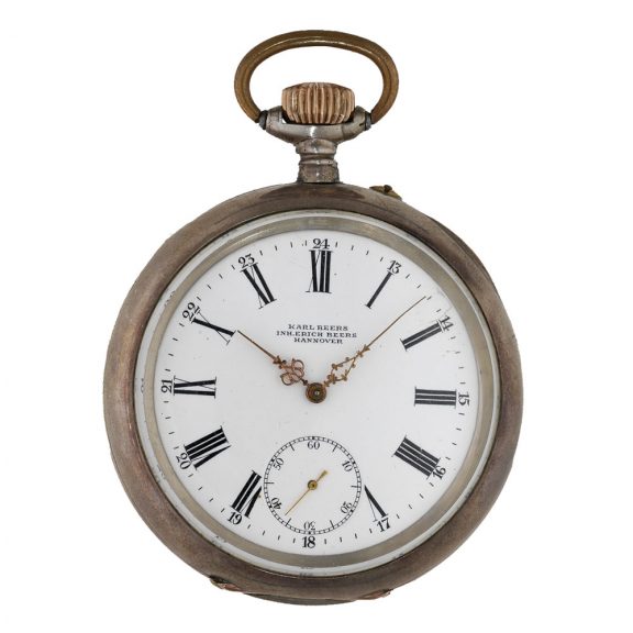 Swiss silver exceptionally large anker chronometer Circa 1895