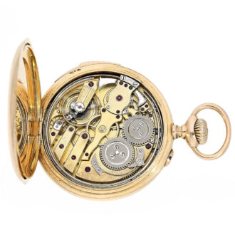 Swiss gold Le Coultre quarter repeating watch Circa 1900 Swiss gold Le Coultre quarter repeating watch Circa 1900