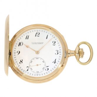 German full Hunter 14 Carat gold pocket watch Circa 1920