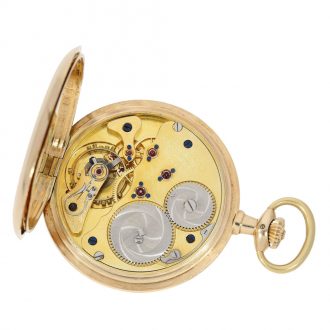 German full Hunter 14 Carat gold pocket watch Circa 1920
