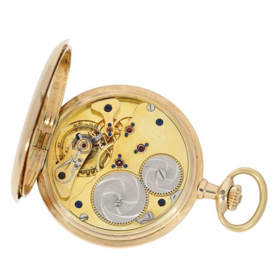 German full Hunter 14 Carat gold pocket watch Circa 1920 German full Hunter 14 Carat gold pocket watch Circa 1920