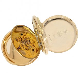German full Hunter 14 Carat gold pocket watch Circa 1920