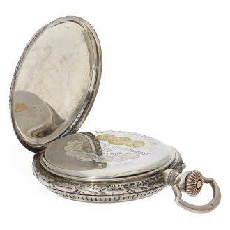 Swiss rare marksman's watch chronometer with original box Circa 1895