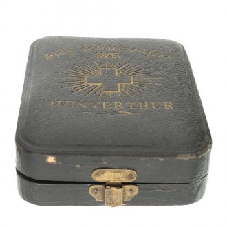 Swiss rare marksman's watch chronometer with original box Circa 1895