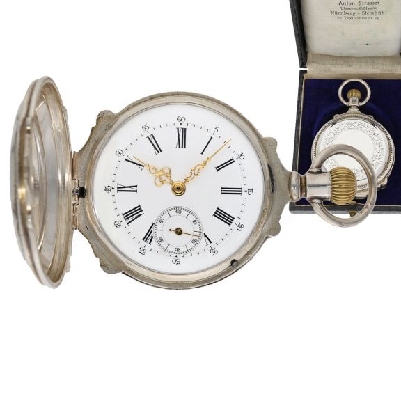 German coin silver watch pivoted detent chronometer Circa 1880 German coin silver watch pivoted detent chronometer Circa 1880