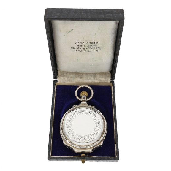 German coin silver watch pivoted detent chronometer Circa 1880 German coin silver watch pivoted detent chronometer Circa 1880