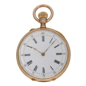 Swiss 14 carat gold rare watch with precision movement Circa 1890