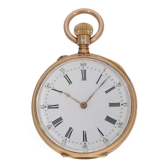 Swiss 14 carat gold rare watch with precision movement Circa 1890
