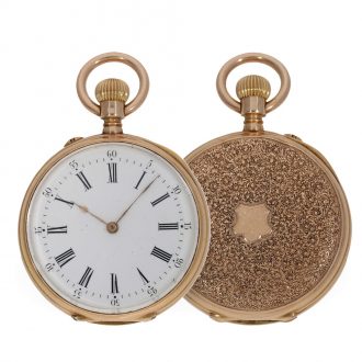 Swiss 14 carat gold rare watch with precision movement Circa 1890