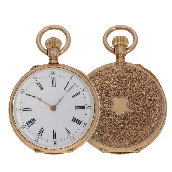 Swiss 14 carat gold rare watch with precision movement Circa 1890 Swiss 14 carat gold rare watch with precision movement Circa 1890