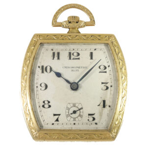 French 18 carat gold and Art Deco chronometer watch Circa 1925