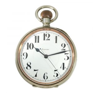 Swiss nickel travel watch with eight day movement Circa 1930