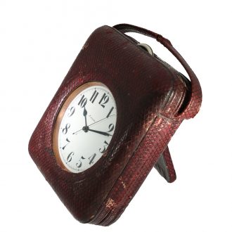 Swiss nickel travel watch with eight day movement Circa 1930