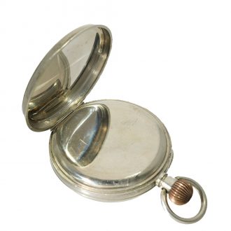 Swiss nickel travel watch with eight day movement Circa 1930