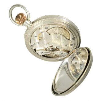 Swiss nickel travel watch with eight day movement Circa 1930