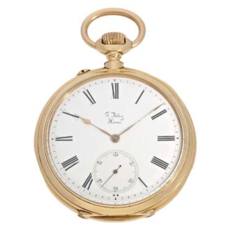 French 18k gold ankerchronometer pocket watch Circa 1880