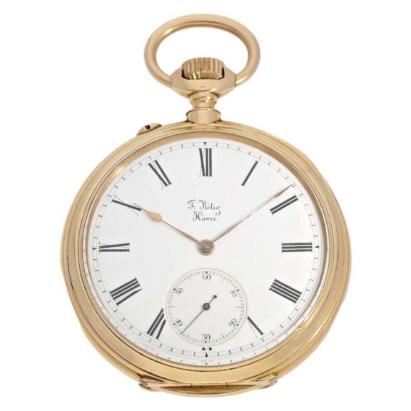 French 18k gold ankerchronometer pocket watch Circa 1880